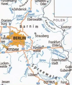 ADFC Radtourkarte Duitsland|Fietskaart Brandenburg Spreewald 1:150.000