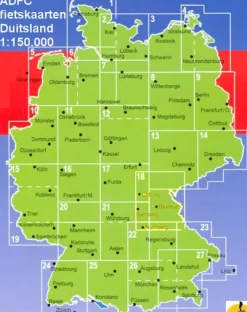 ADFC Radtourkarte Duitsland|Fietskaart Nordfriesland Schleswig 1