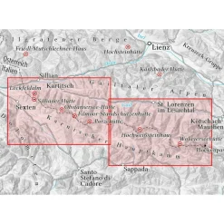 Alpenvereinskarte Oostenrijk|Topografische kaart 57/1 Karnischer Hauptkamm West