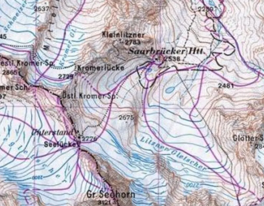 Alpenvereinskarte Oostenrijk|Topografische kaart 26 Silvrettagruppe weg + ski