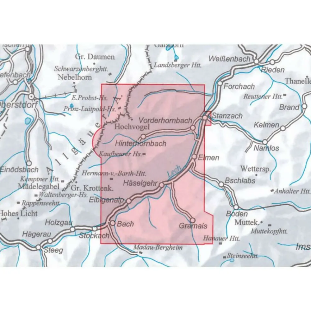 Alpenvereinskarte Oostenrijk|Wandelkaart 2/2 Allgäuer & Lechtaler Alpen Ost