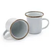 Barebones Campingservies|Enamel 2 Espresso cup set egg shell