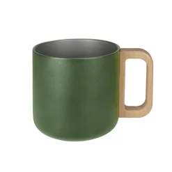 BasicNature Campingservies|RVS Thermo Mok 0.4L rustico