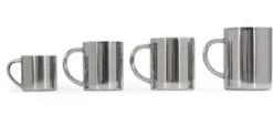 BasicNature Campingservies|Stainless steel thermo mug 0.1 liter espresso