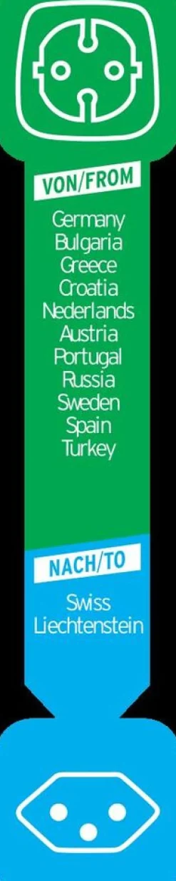 Brennenstuhl Reisstekkers|Reisstekker Europa naar Zwitserland Type J