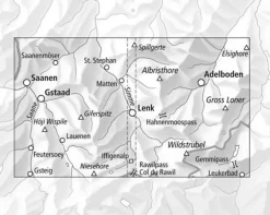Bundesamt - Swisstopo Zwitserland|Topografische wandelkaart 3304T Gstaad - Lenk