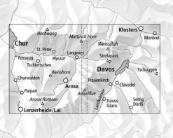 Bundesamt - Swisstopo Zwitserland|Topografische wandelkaart 3309T Arosa - Davos