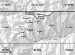 Bundesamt - Swisstopo Zwitserland|Topografische kaart 1198 Silvretta