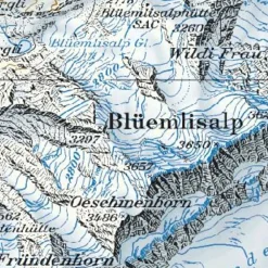 Bundesamt - Swisstopo Zwitserland|Topografische kaart 1268 Lötschental