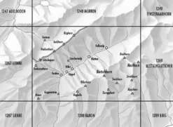 Bundesamt - Swisstopo Zwitserland|Topografische kaart 1268 Lötschental