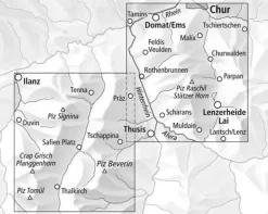 Bundesamt - Swisstopo Zwitserland|Topografische wandelkaart 3310T Safiental