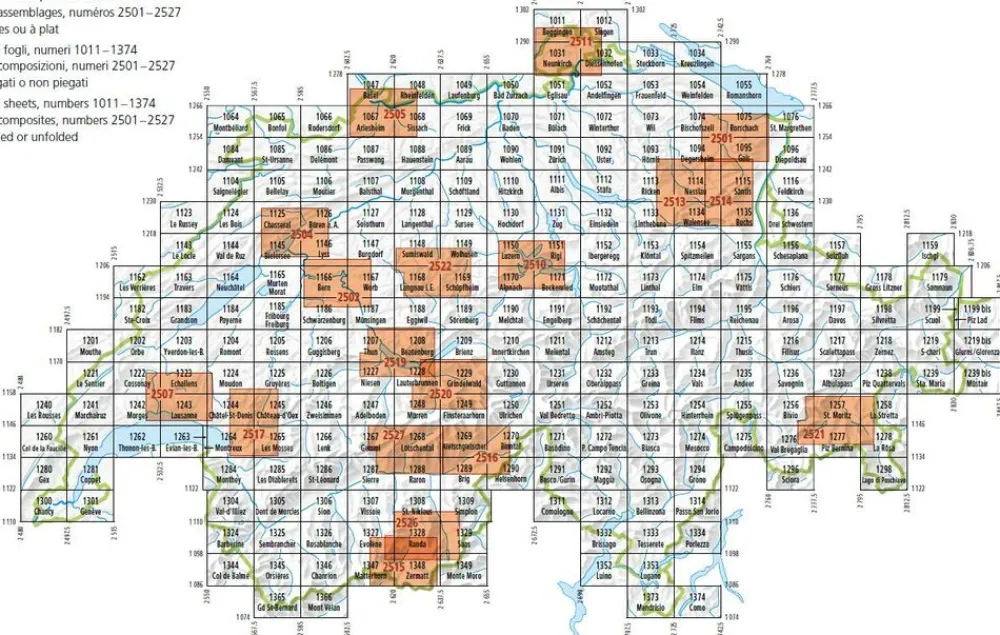 Bundesamt - Swisstopo Zwitserland|Topografische kaart 1348 Zermatt