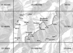 Bundesamt - Swisstopo Zwitserland|Topografische kaart 1212 Amsteg