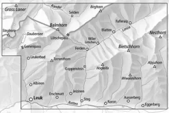 Bundesamt - Swisstopo Zwitserland|Topografische kaart 2527 Lötschental