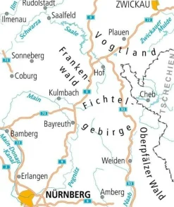 BVA ADFC Duitsland|Fietskaart 18 Oberfranken - Vogtland