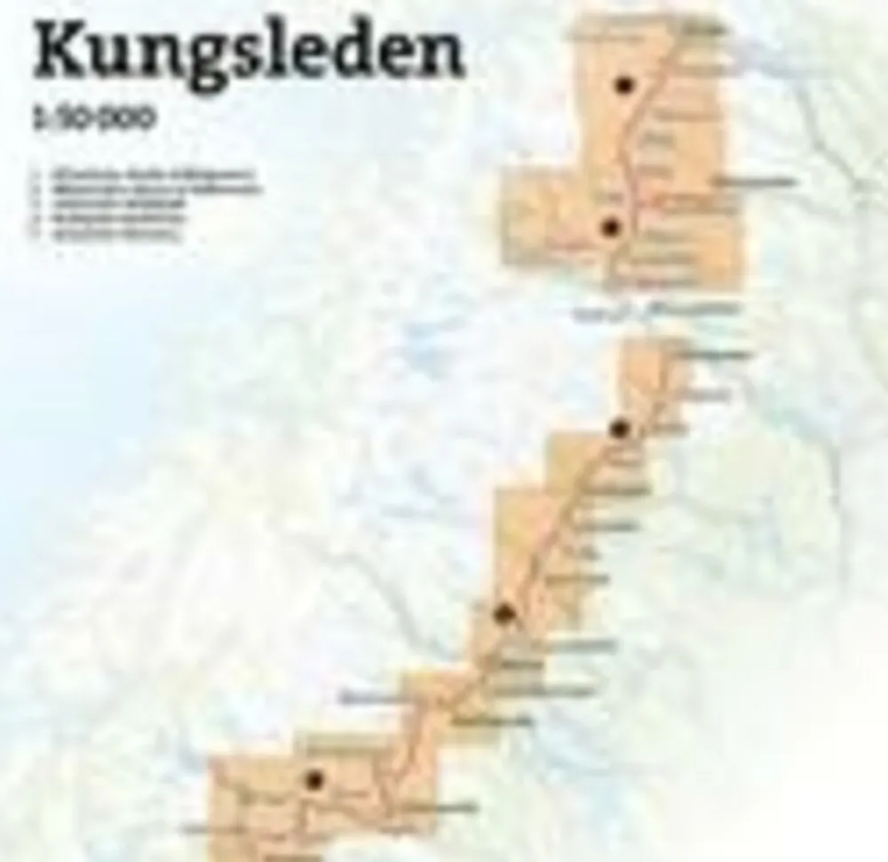 Calazo Scandinavië & Ijsland|Wandelkaart Kungsleden Kvikkjokk Adolfström