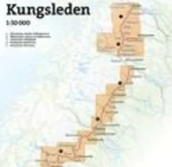 Calazo Scandinavië & Ijsland|Wandelkaart Kungsleden Saltouluokta Kvikkjokk