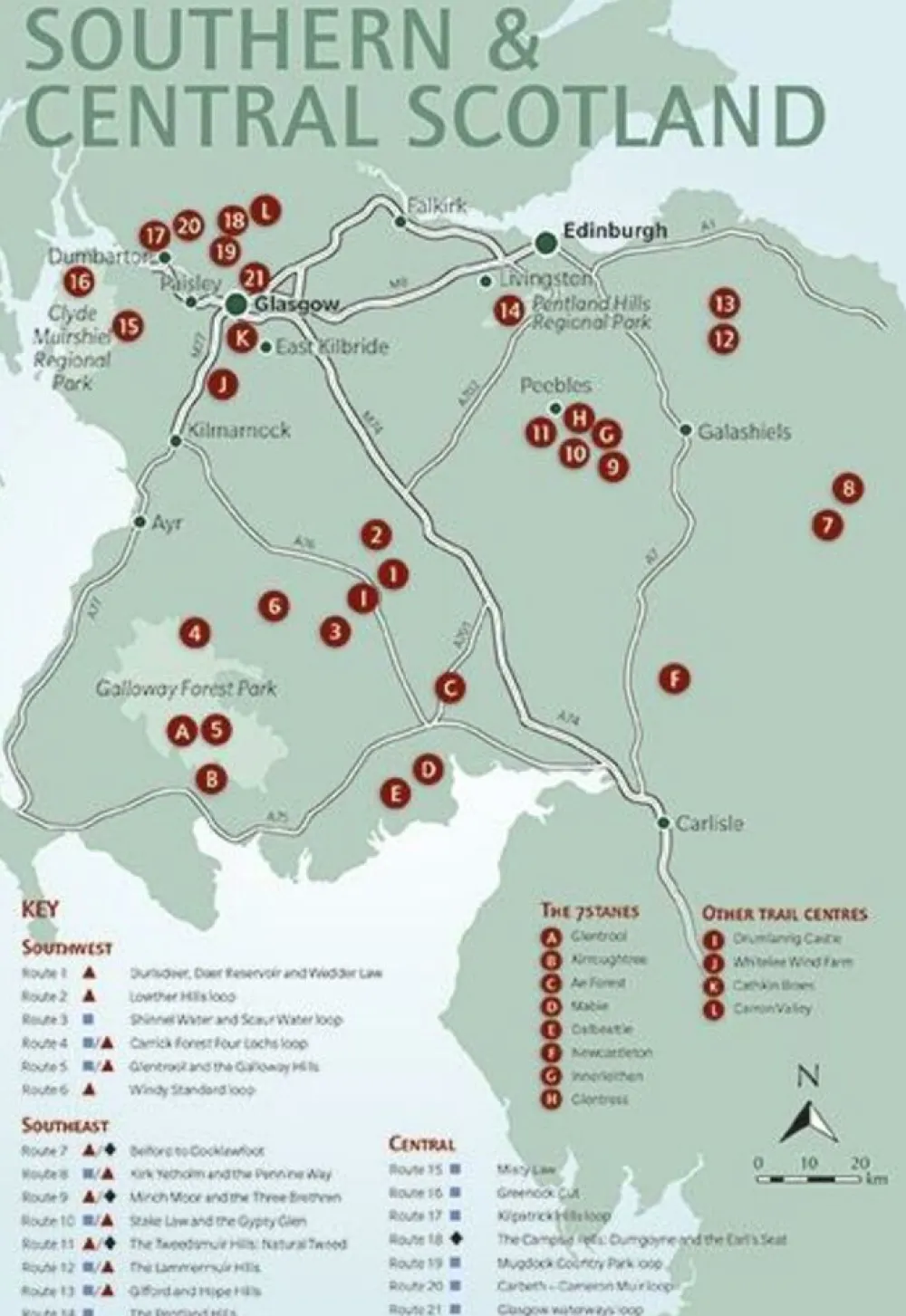 Cicerone Fietsgidsen|Groot-Brittanië & Ierland|Mountainbiking in Southern and Central Scotland