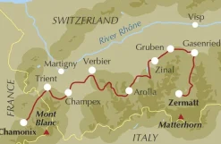 Cicerone Zwitserland|Frankrijk|Wandelgids Trekking Chamonix to Zermatt