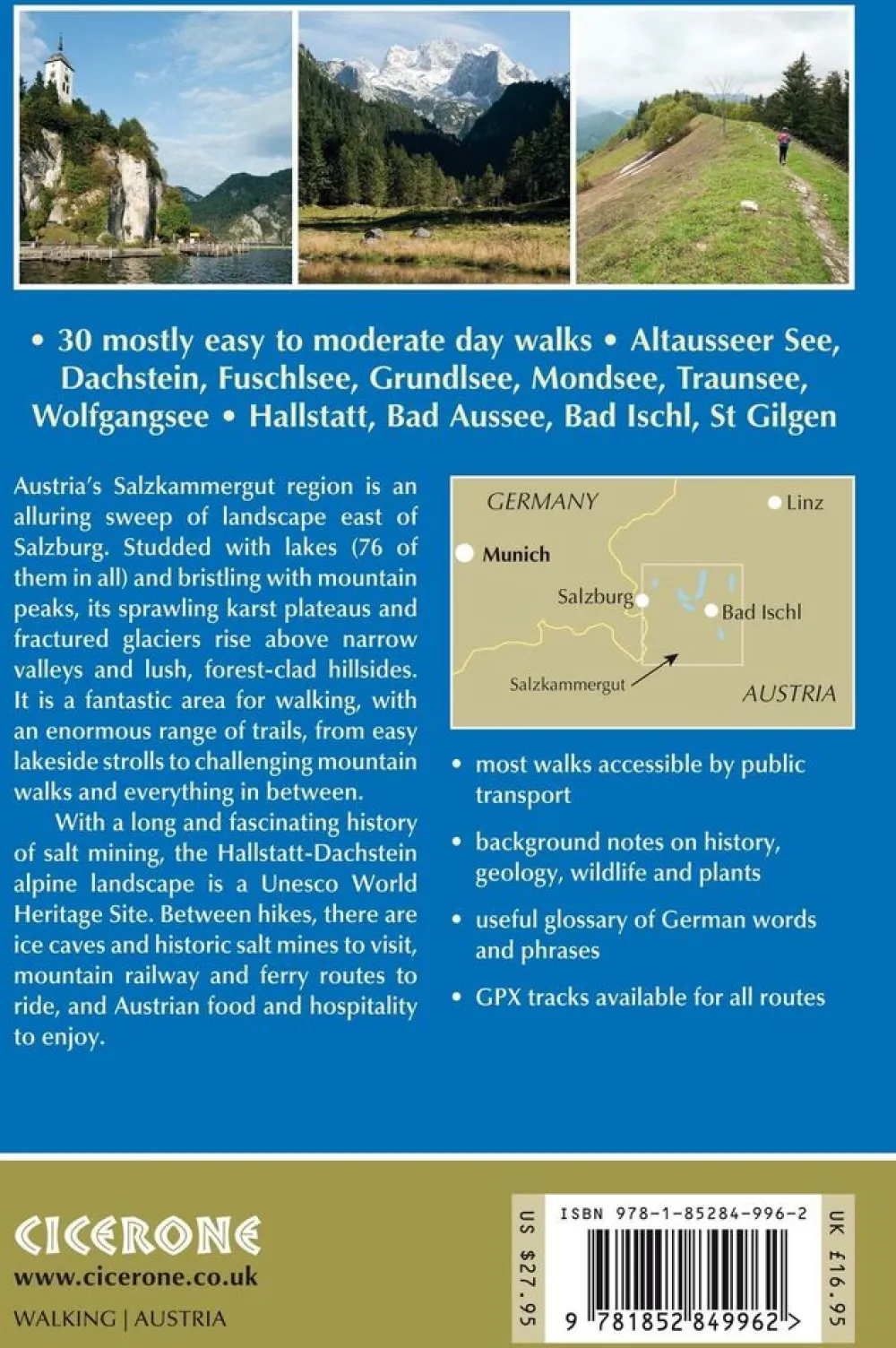 Cicerone Oostenrijk|Wandelgids Walking in the Salzkammergut