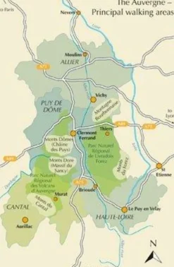 Cicerone Frankrijk|Wandelgids Walking in the Auvergne