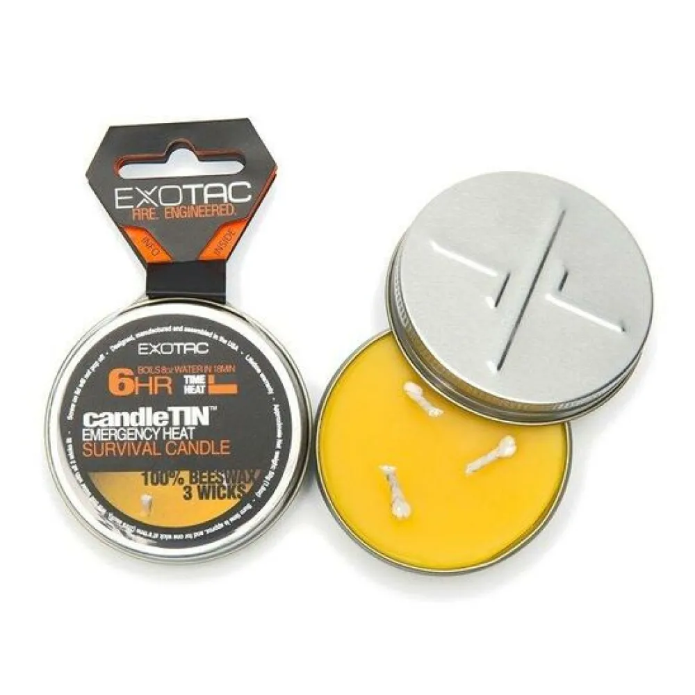 Exotac Lantaarns|CandleTIN HOT Burn Small waxinelicht bijenwax