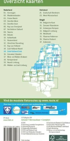 Falk Benelux|Fietskaart 15 Zuid-holland Zuid