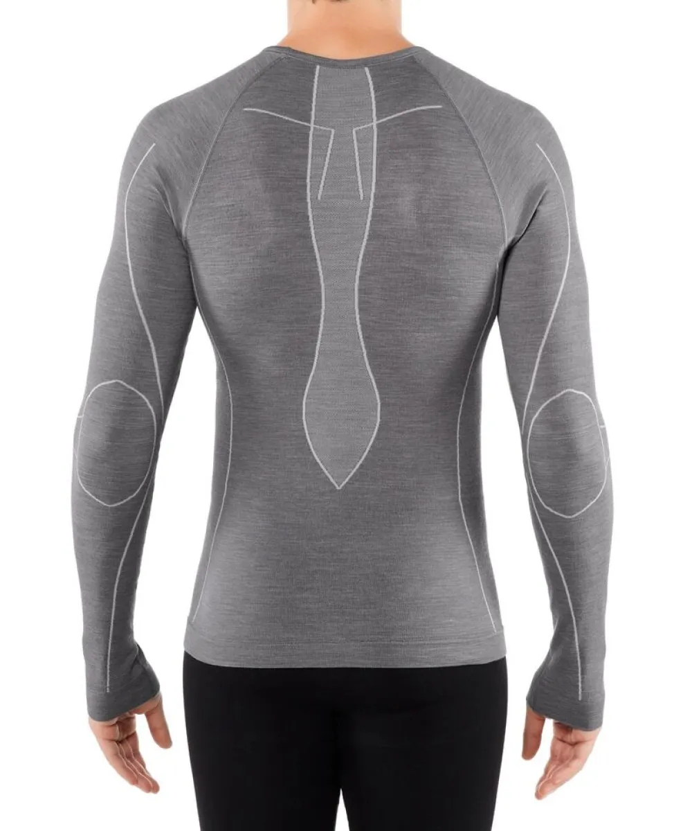 Heren Falke Ondergoed Heren|Wool Tech longsleeved shirt men comfort 33411