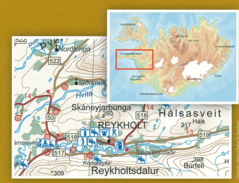 Ferdakort maps ijsland Scandinavië & Ijsland|Wegenkaart S22 Snaefellsnes