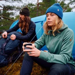 DAMES Fjallraven Vesten|Abisko Grid Fleece Hoodie W