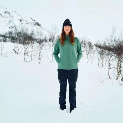 DAMES Fjallraven Vesten|Abisko Grid Fleece Hoodie W