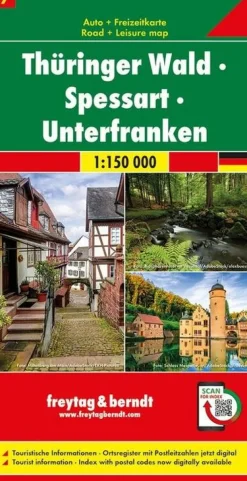 Freytag & Berndt Duitsland|Wegenkaart 07 Thüringer Wald - Spessart
