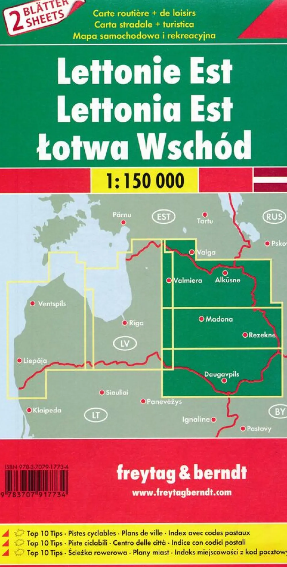 Freytag & Berndt Oost-Europa|Wegenkaarten set Letland West en Oost