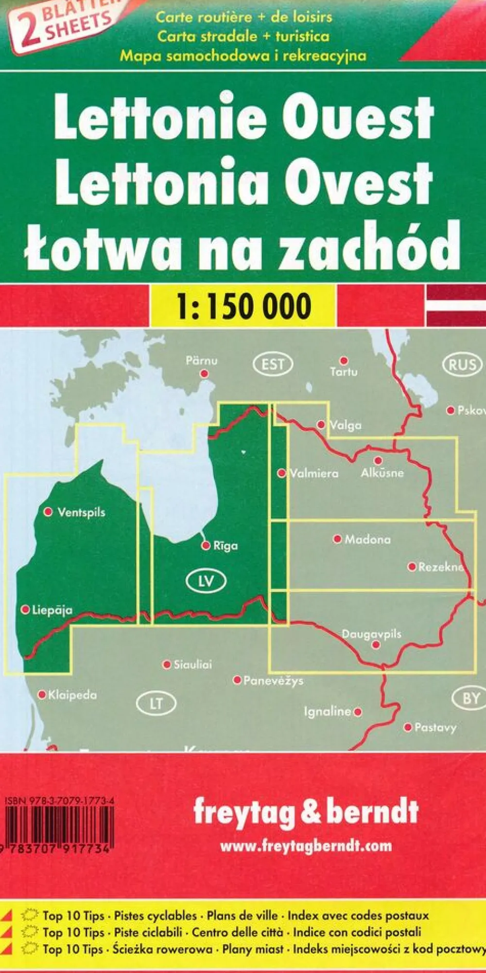 Freytag & Berndt Oost-Europa|Wegenkaarten set Letland West en Oost