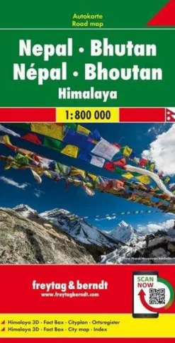 Freytag & Berndt Nepal, Bhutan & Tibet|Wegenkaart Nepal - Bhutan