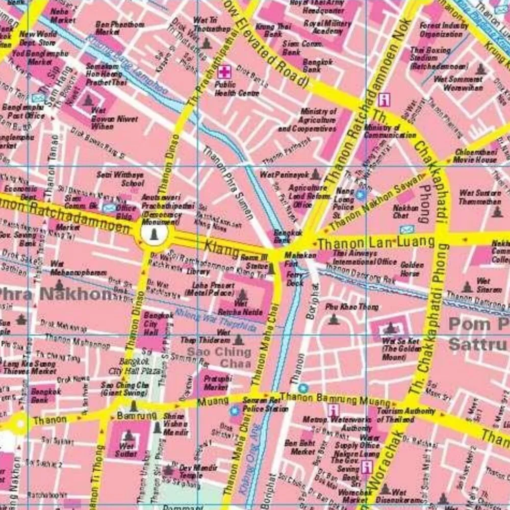 Freytag en Berndt Zuidoost-Azië|Stadsplattegrond Bangkok