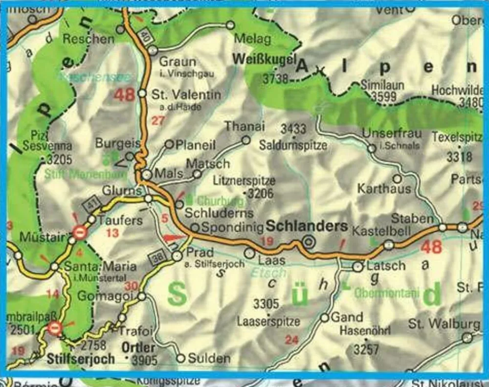 Freytag en Berndt Italië & Malta|Wandelkaart S2 Vinschgau Otztaler Alpen