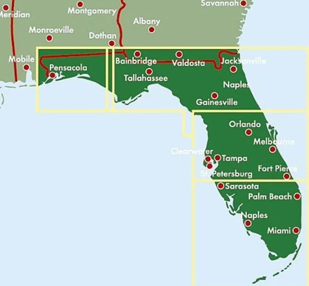 Freytag en Berndt Verenigde Staten|Wegenkaart Florida