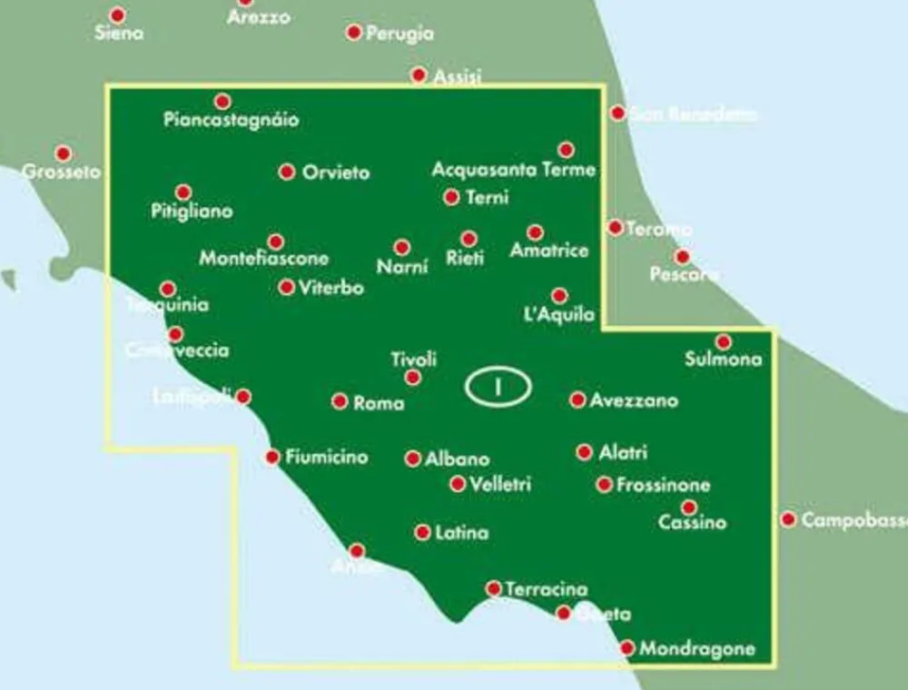 Freytag en Berndt Italië & Malta|Wegenkaart Lazio & Rome