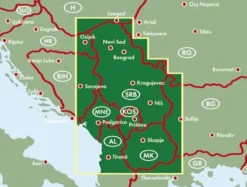Freytag en Berndt Balkan, Griekenland & Cyprus|Wegenkaart Servië Montenegro
