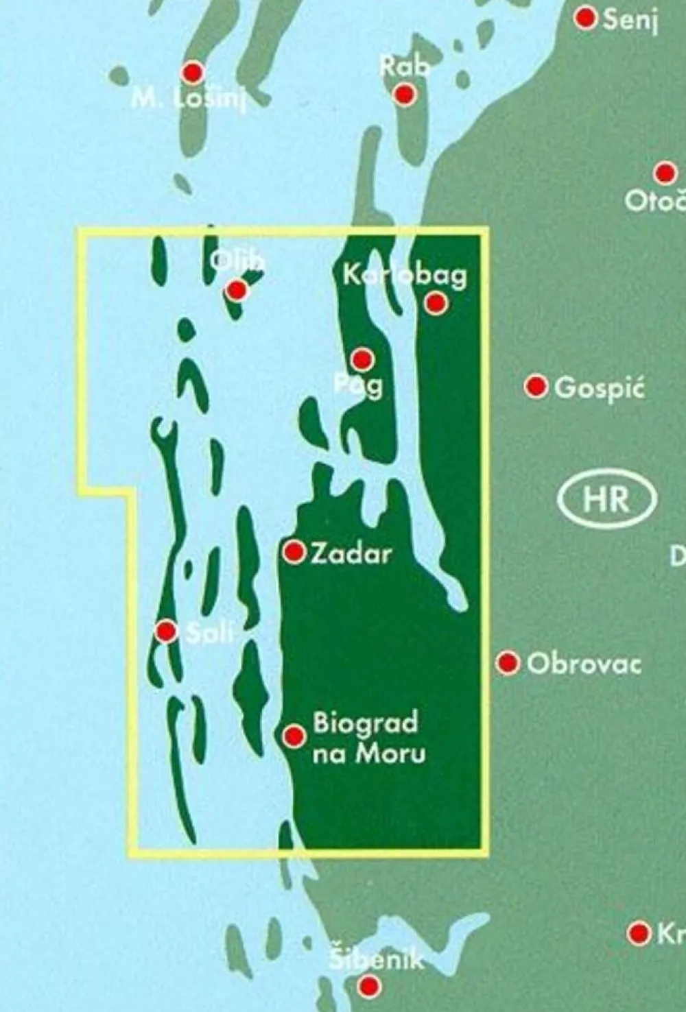 Freytag en Berndt Balkan, Griekenland & Cyprus|Wegenkaart Dalmatische kust 1 Zadar