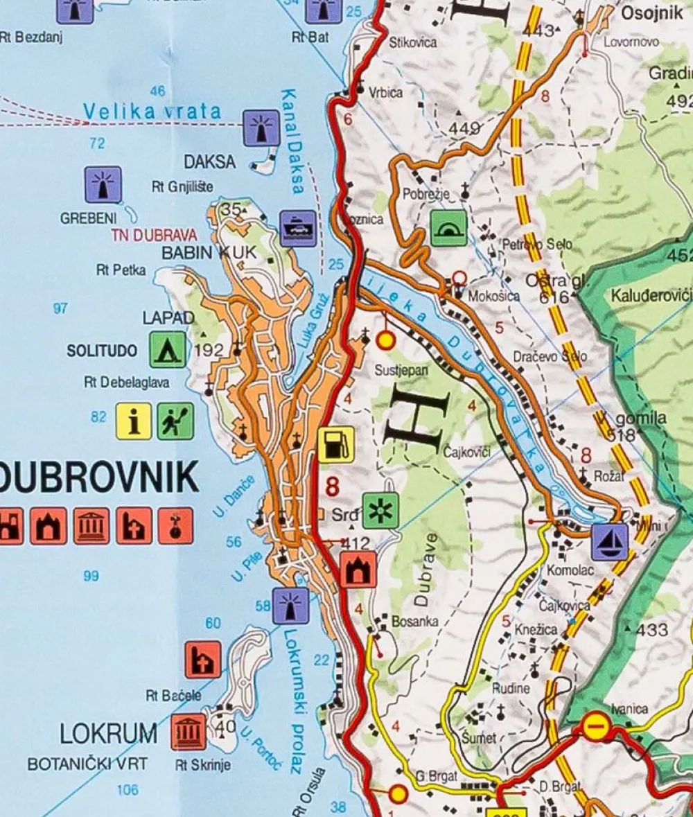 Freytag en Berndt Balkan, Griekenland & Cyprus|Wegenkaart Dalmatische Kust 3 Brac Hvar