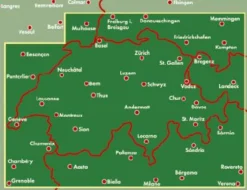 Freytag en Berndt Zwitserland|Wegenkaart Zwitserland