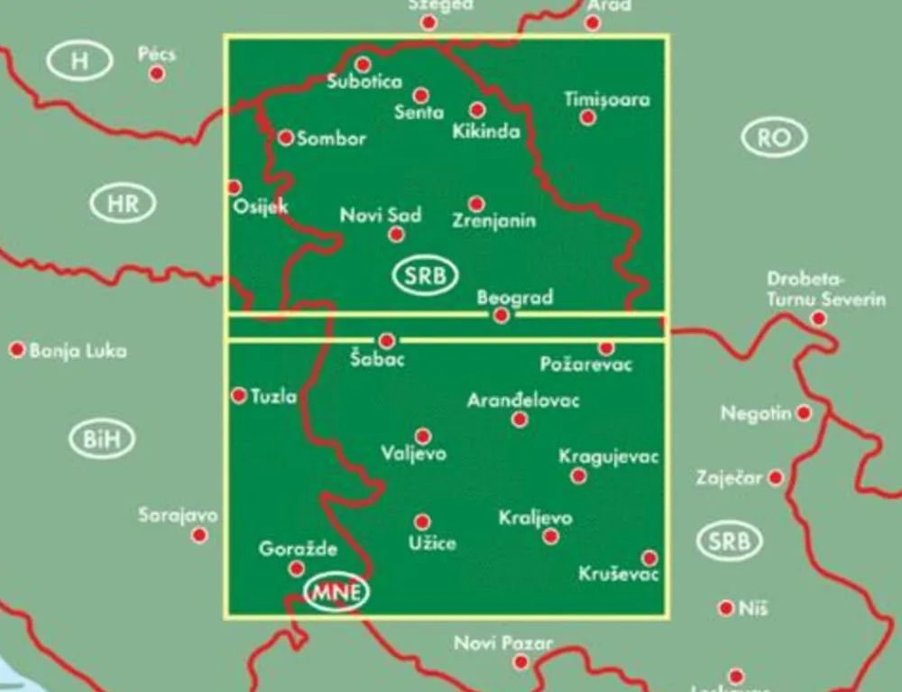 Freytag en Berndt Balkan, Griekenland & Cyprus|Wegenkaart Noordelijk-Servië