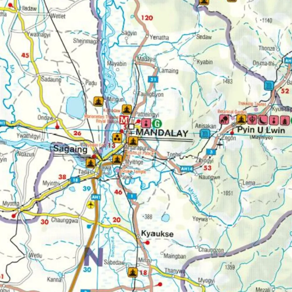 Freytag en Berndt Zuidoost-Azië|Wegenkaart Myanmar
