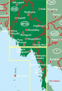 Freytag en Berndt Zuidoost-Azië|Wegenkaart Myanmar