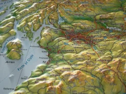 Georelief Maps Wandkaarten & Reliëfkaarten|Reliëfkaart Groot-Brittanië in Aluminium lijst