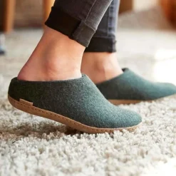 Glerups Sloffen|Slipper B - lage slof met leren zool