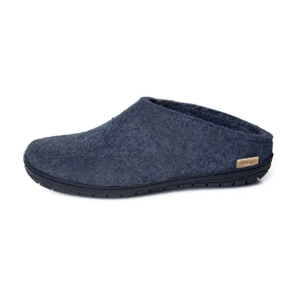 Glerups Sloffen|Slipper BR - lage slof met zwarte rubber zool
