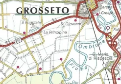 Global Map Italië & Malta|Wegenkaart Provincie Grosseto